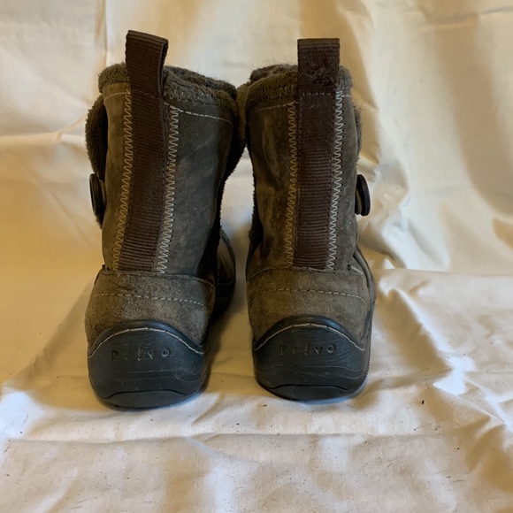 Olive green suede booties - Picture 3 of 4